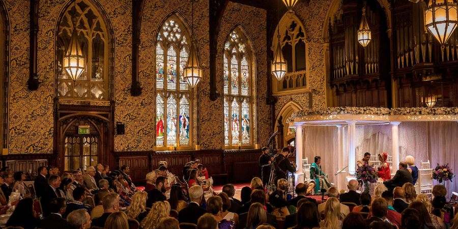 An Asian wedding at Rochdale Town Hall.