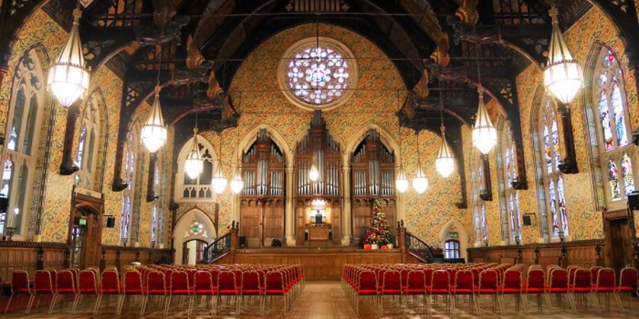 The JJ Binns organ at Rochdale Town Hall